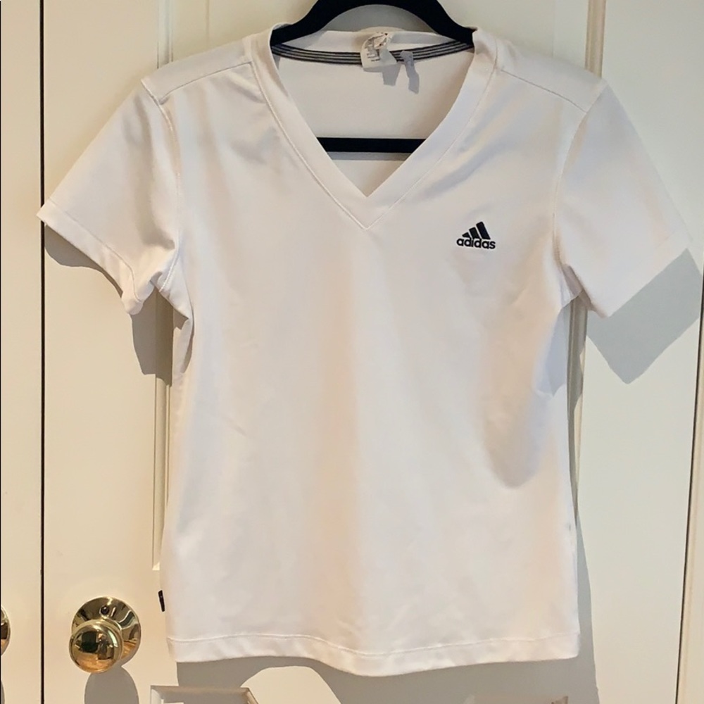 Adidas White Workout Short Sleeve TShirt